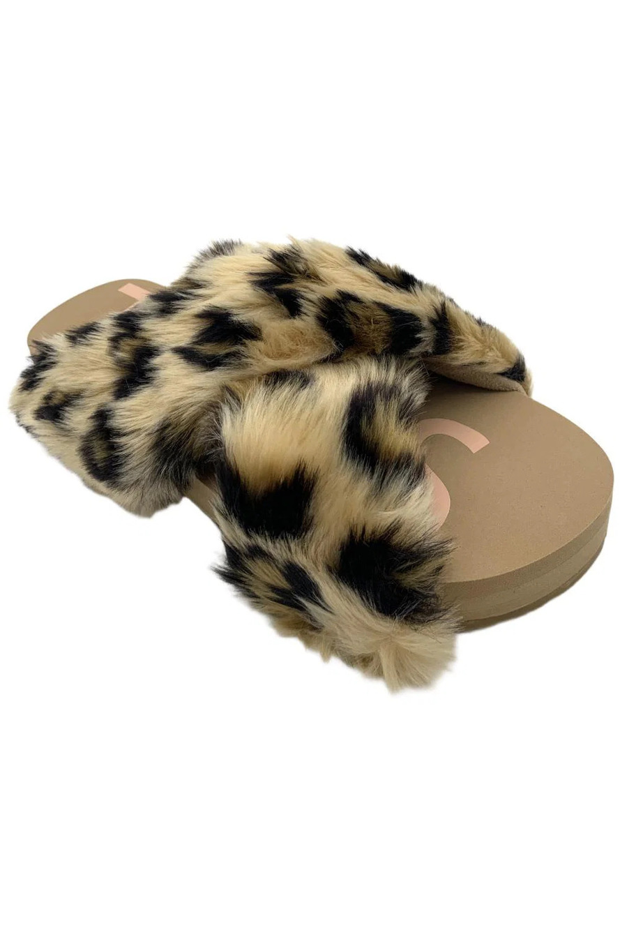 Toms Women's Susie Eva Slippers Dark Natural Leopard - Medium